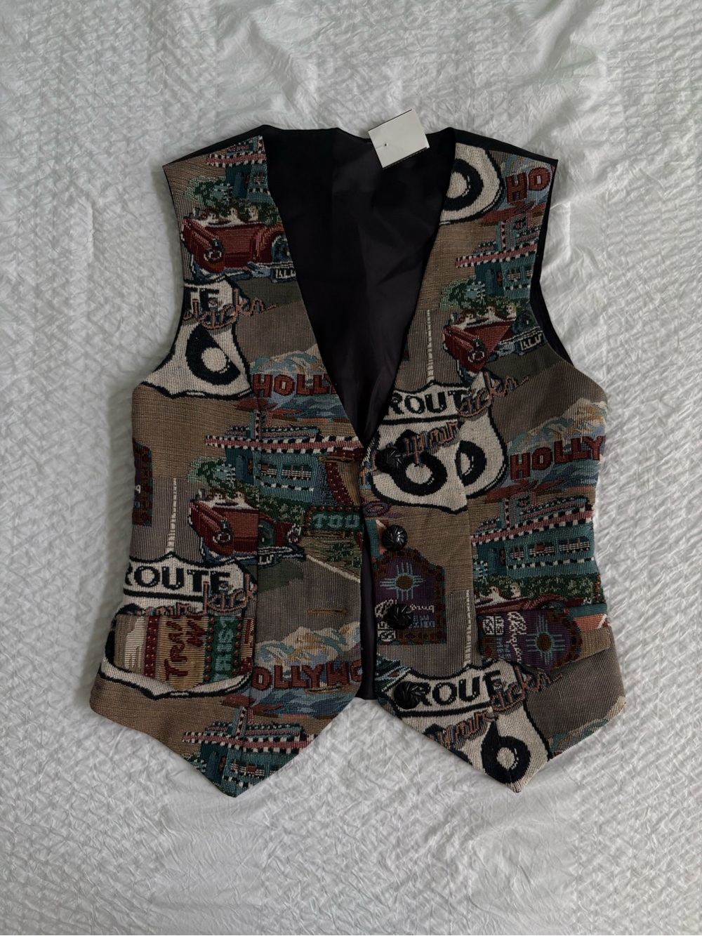 Vintage Route 66 Tapestry Vest